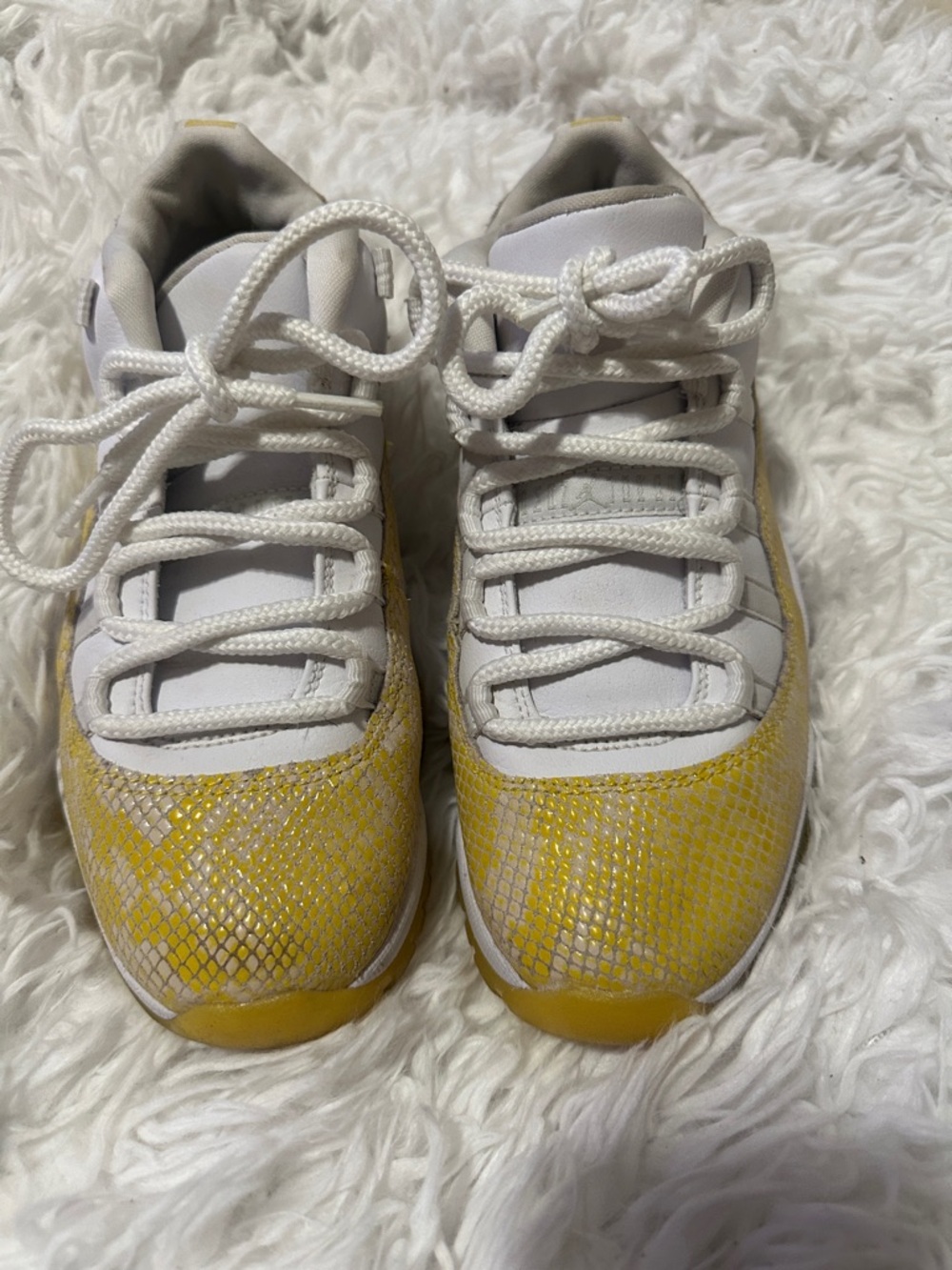 Womens size 8 Yellow and White Jordan 11 retro low Sneakers